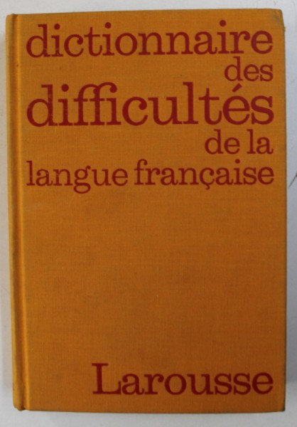 DICTIONNAIRE DES DIFFICULTES DE LA LANGUE FRANCAIS par ADOLPHE V . THOMAS , 1974