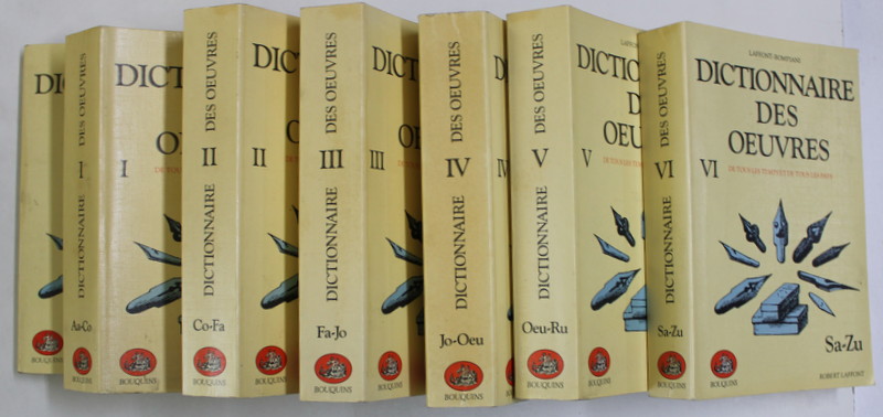 DICTIONNAIRE DES OEUVRES , DE TOUS LES TEMPS ET DE TOUS LES PAYS , TOMES I - VII par LAFFONT - BOMPIANI  , 1987