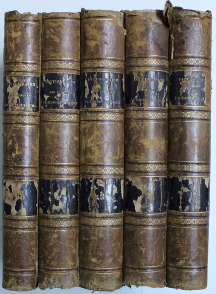 DICTIONNAIRE  DES SCIENCES PHILOSOPHIQUES par UNE SOCIETE DE PROFESSEURS DE PHILOSOPHIE , VOL. I - V , 1844 - 1851