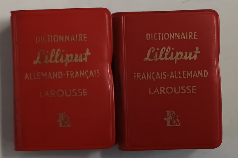DICTIONNAIRE LILLIPUT ALLEMAND  - FRANCAIS / FRANCAIS - ALLEMAND  , 2 VOLUME , FORMAT LILLIPUT , 1961