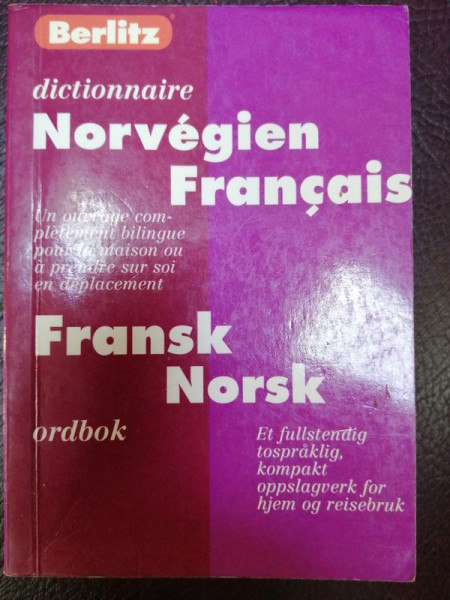 DICTIONNAIRE NORVEGIAN - FRANCAIS / FRANSK - NORSK , 1998