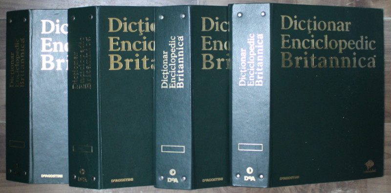 DICTIONNAR ENCICLOPEDIC BRITANNICA , NUMERELE 1 - 44 , LITERELE A - S , 2008