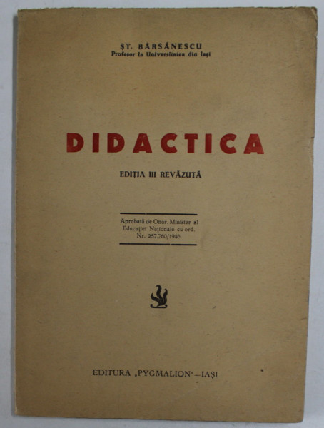DIDACTICA de ST. BARSANESCU , 1946