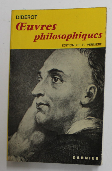 DIDEROT - OEUVRES PHILOSOPHIQUES , edition de P. VERNIERE , 1971