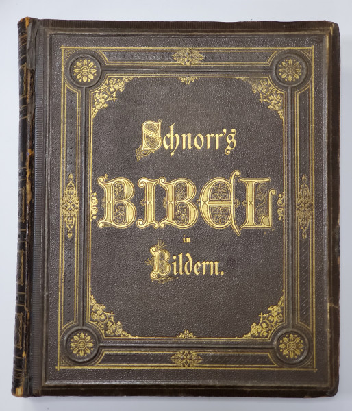 DIE BIBEL IN BILDERN - BIBLIA ILUSTRATA - 240 DARSTELLUNGEN , ERFUNDEN UND AUF HOLZ GEZEICHNET  von JULIUS SCHNORR VON CAROLSFELD , MIJLOCUL SECOLULUI XIX