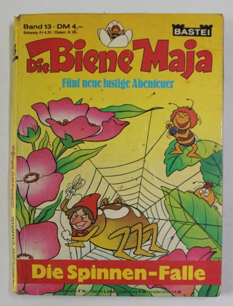 DIE BIENE MAJA - FUNF NEUE LUSTIGE ABENTEUER - DIE SPINNEN - FALLE , BENZI DESENATE PENTRU COPII , 1980