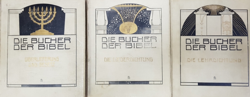DIE BUCHER DER BIBEL , 3 VOLUME , herausgegeben von F. RAHLWES , zeichnungen von E.M. LILIEN , 1922