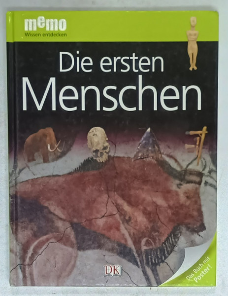 DIE ERSTEN MENSCHEN  ( PRIMII OAMENI )  , TEXT IN LIMBA GERMANA , LIPSA POSTER