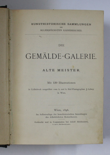 DIE GEMALDE - GALERIE , ALTE MEISTER , MIT 120 ILLUSTRATIONEN , 1986