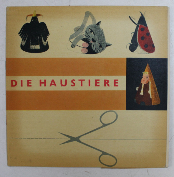 DIE HAUSTIERE  , designed by JINDRICH NOVAK , CARTE CU FIGURINE DE DECUPAT , 1959