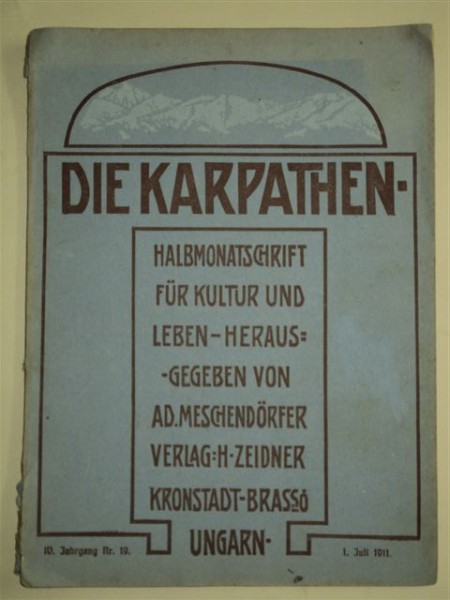 DIE KARPATHEN, NR. 19, 1 IULIE 1911