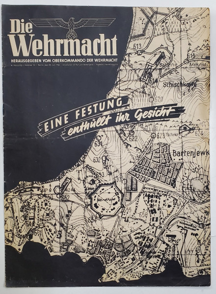 DIE WERMACHT , HERAUSGEGEBEN VOM OBERKOMMANDO DER WEHRMACHT , NR. 16 ,  29 JULI   , 1942 , REVISTA CU TEXT IN LIMBA GERMANA