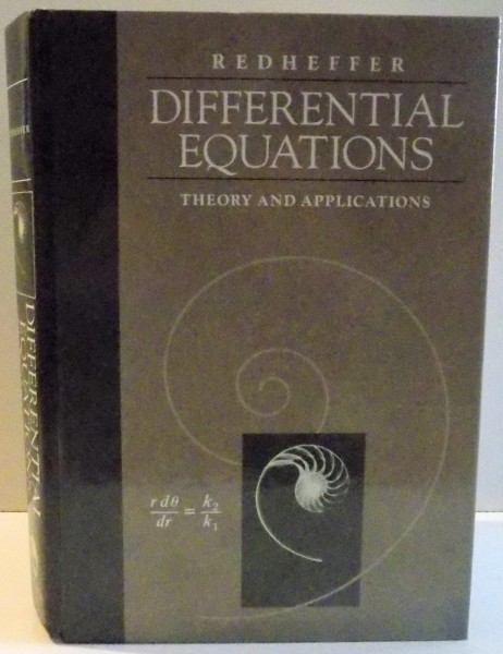 DIFFERENTIAL EQUATIONS , THEORY AND APPLICATIONS by RAY REDHEFFER , 1991