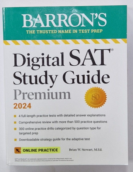 DIGITAL SAT STUDY GUIDE , PREMIUM , 2024