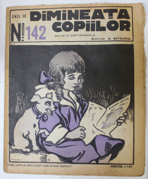 DIMINEATA COPIILOR , REVISTA SAPTAMANALA , nr. 142 , 1926