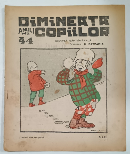 DIMINEATA COPIILOR , REVISTA SAPTAMANALA , NR. 44 , 1924