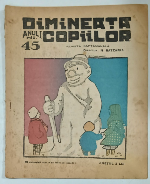 DIMINEATA COPIILOR , REVISTA SAPTAMANALA , NR. 45 , 1924