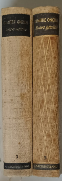 DIMITRIE ONCIUL ( SCRIERI ISTORICE ) , VOLUMELE I - II de AURELIAN SACERDOTEANU , 1968 *MINIMA UZURA