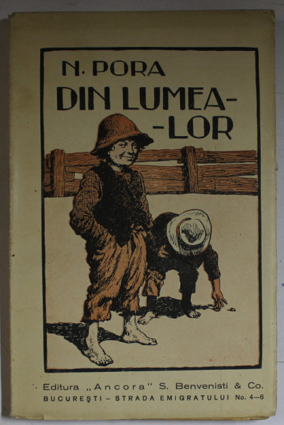 DIN LUMEA LOR , POVESTIRI PENTRU COPII de N. PORA , CU 20 DE ILUSTRATII , EDITIE INTERBELICA