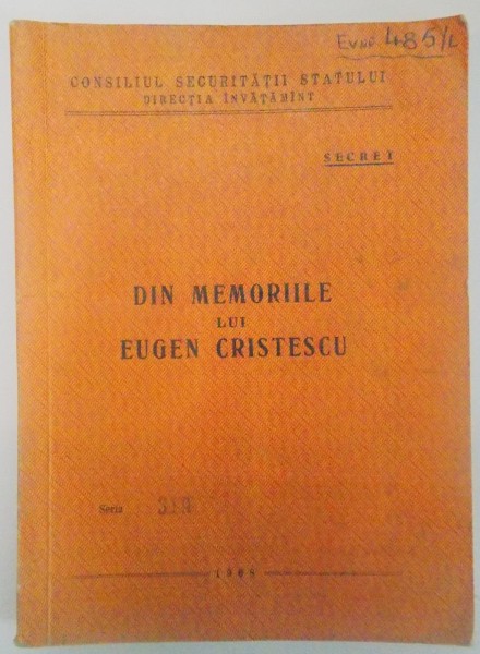 DIN MEMORIILE LUI EUGEN CRISTESCU , 1968