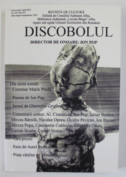 DISCOBOLUL , REVISTA DE CULTURA EDITATA DE CONSILIUL JUDETEAN ALBA , SERIE NOUA , ANUL XXV , NR. 295 -296 -297 , IULIE - SEPTEMBRIE  , 2022