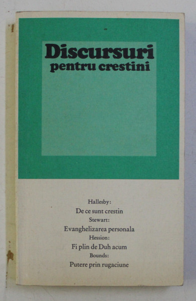DISCURSURI PENTRU CRESTINI de O. HALLESBY , 1974