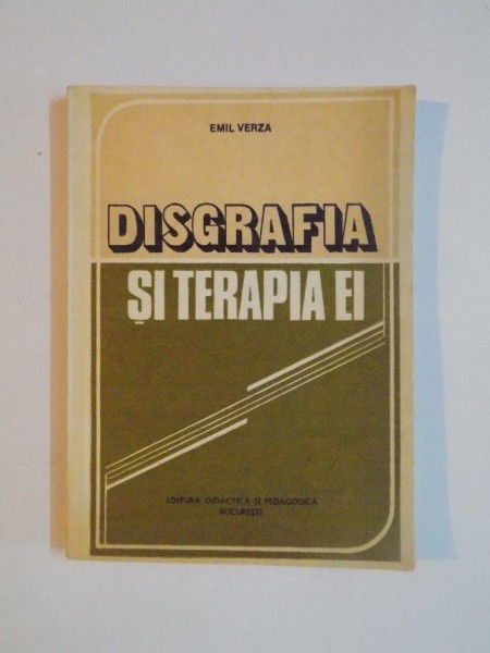 DISGRAFIA SI TERAPIA EI de EMIL VERZA 1983