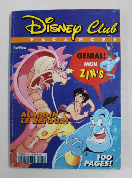DISNEY CLUB VACANCES , REVISTA CU BENZI DESENATE , AVRIL 1995
