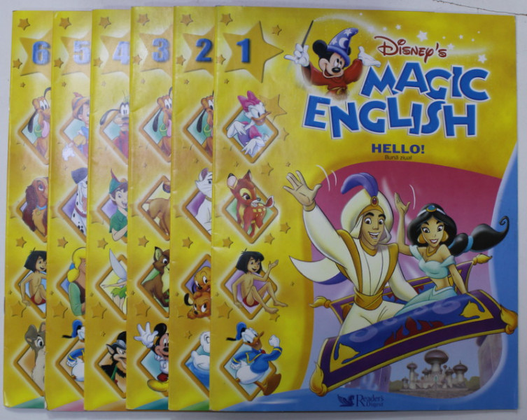 DISNEY 'S MAGIC ENGLISH , SET DE 6 CARTI , 2007