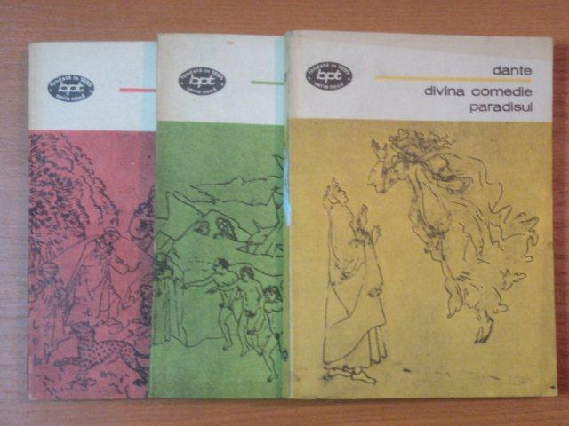 DIVINA COMEDIE / INFERNUL ,PURGATORIUL si PARADISUL de DANTE , 3 VOLUME  1982