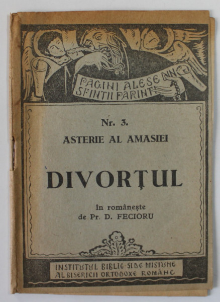 DIVORTUL de ASTERIE AL AMASIEI , 1942, FORMAT DE BUZUNAR *