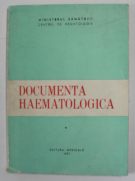 DOCUMENTA HAEMATOLOGICA , 1971