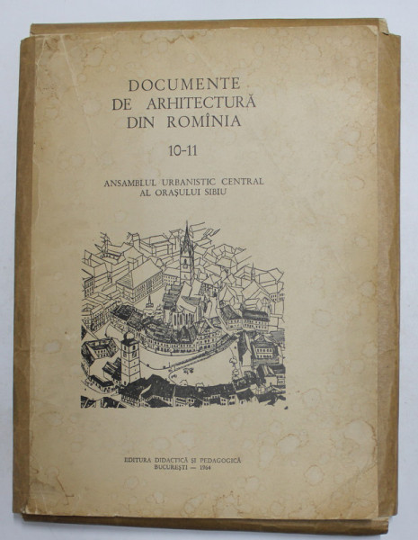 DOCUMENTE DE ARHITECTURA DIN ROMANIA, NR. 10-11: ANSAMBLUL URBANISTIC CENTRAL AL ORASULUI SIBIU 1964 , LIPSA PLANSA DOISPREZECE