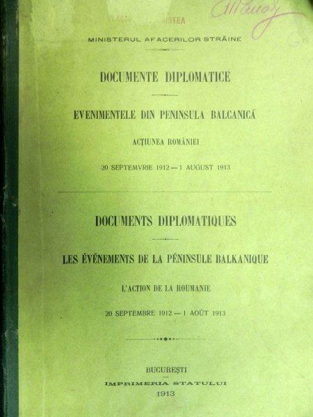 Documente diplomatice Evenimentele din Peninsula Balcanica Actiunea Romaniei  1913