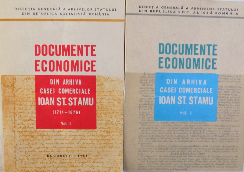 DOCUMENTE ECONOMICE DIN ARHIVA CASEI COMERCIALE IOAN ST. STAMU  de DUMITRU LIMONA si NATALIA TRANDAFIRESCU, 1983 - 1987