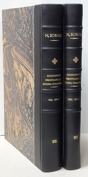DOCUMENTE PRIVITOARE LA ISTORIA ROMANILOR, DOCUMENTE GRECESTI DE EUDOXIU HURMUZAKI, 2 VOL.  - BUCURESTI, 1915-1917
