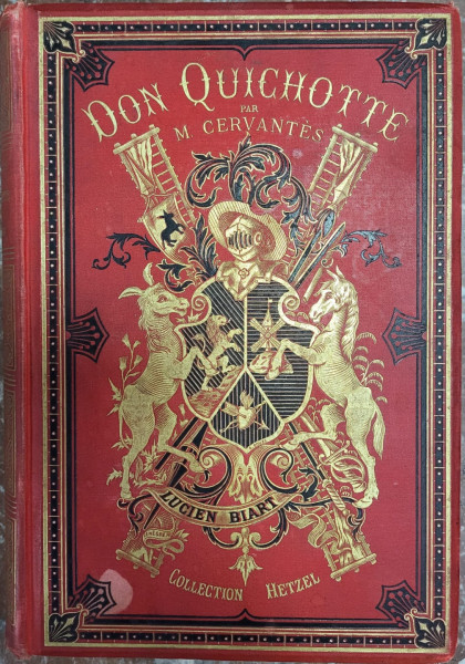DON QUICHOTTE DE LA MANCHE par MICHEL DE CERVANTES , illustre de 316 dessins par TONY JOHANNOT , COLLECTION '' HETZEL '' , 1895