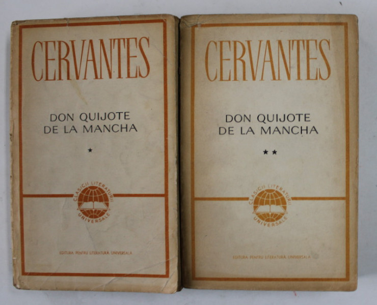 DON QUIJOTE DE LA MANCHA , VOLUMELE I - II de MIGUEL DE CERVANTES , 1965