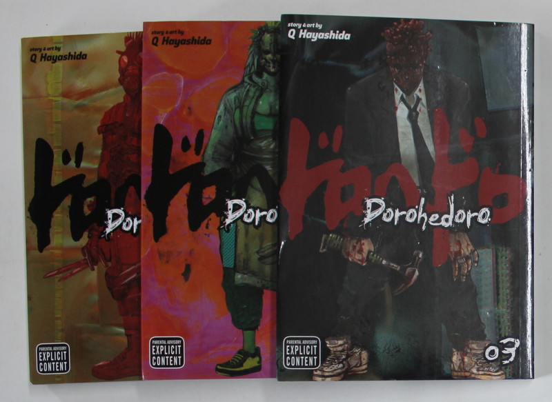 DOROHEDORO by Q HAYASHIDA , VOLUMELE I - III , 2021 , CONTINUT EXPLICIT !  18 + !, BENZI DESENATE