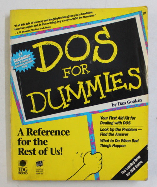 DOS FOR DUMMIES de DAN GOOKIN , 1991
