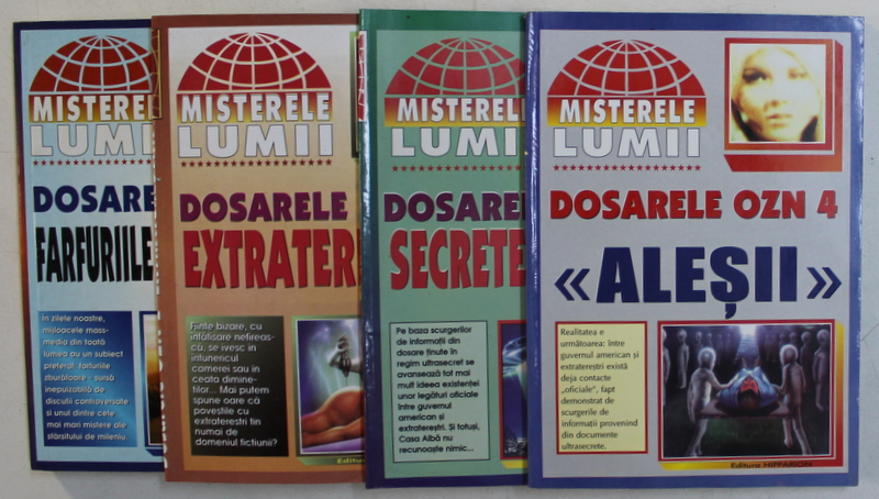 DOSARELE OZN , SET DE 4 VOLUME , SERIA ' MISTERELE LUMII ' , 1998 - 1999