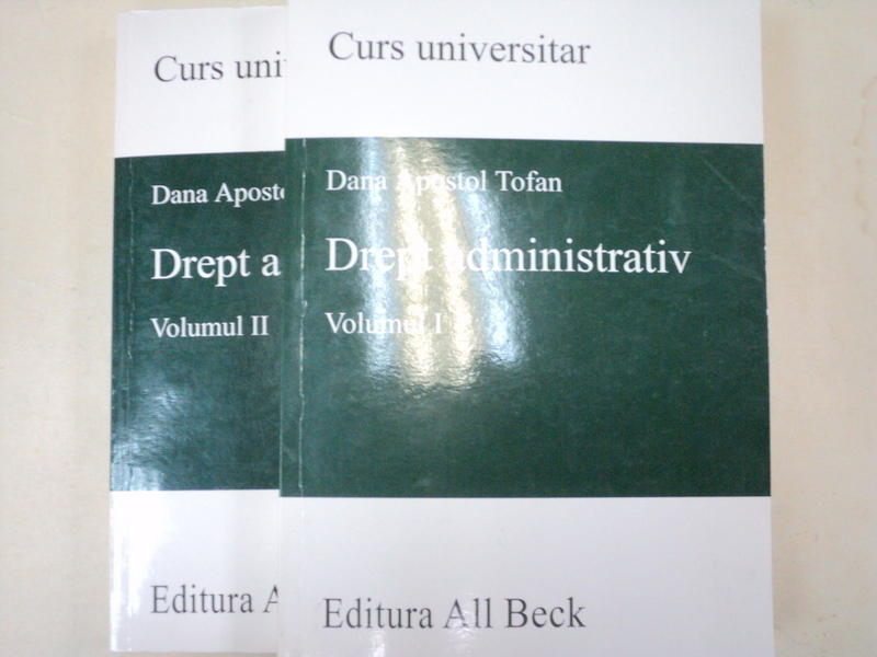 DREPT ADMINISTRATIV-DANA APOSTOL TOFAN  2 VOL  2003