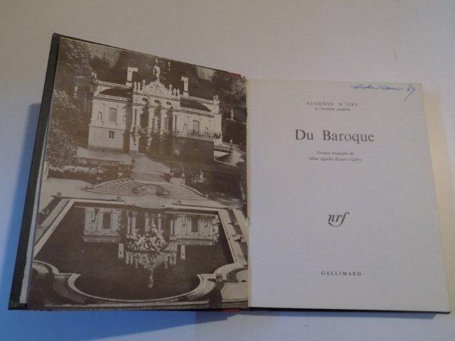 DU BAROQUE de EUGENIO D ' ORS , 1968