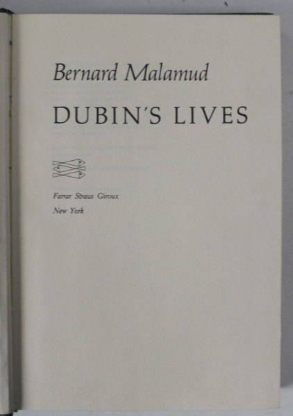 DUBIN 'S LIVES by BERNARD MALAMUD , 1979