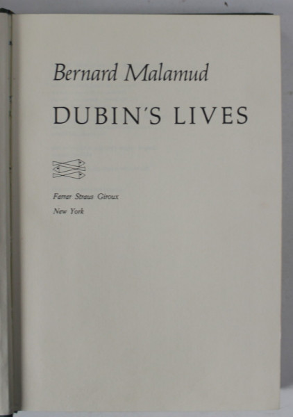 DUBIN 'S LIVES by BERNARD MALAMUD , 1979