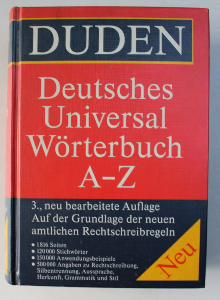 DUDEN , DEUTSCHES UNIVERSAL WORTERBUCH A-Z von GUNTHER DROSDOWSKI , 1996
