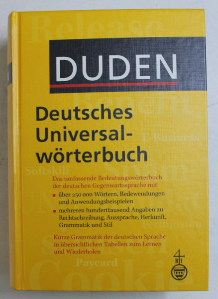 DUDEN DEUTSCHES UNIVERSAL - WORTERBUCH  - UBER 250.000 WORTERN , 2003