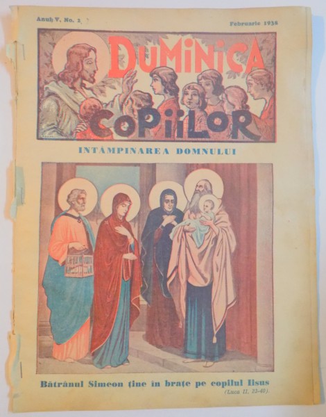 DUMINICA COPIILOR , INTAMPINAREA DOMNULUI , ANUL V , NO.2 , FEBRUARIE 1938