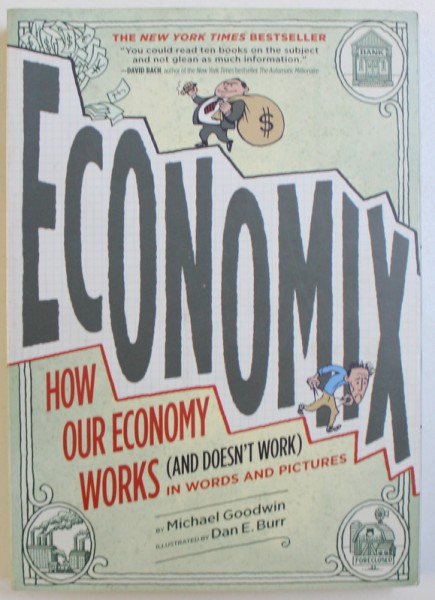 ECONOMIX - HOW  OUR ECONOMY WORKS ( AND DOESN ' T WORK ) IN WORKS AND PICTURE by  MICHAEL GOODWIN , illustrated by DAN E. E . BURR , 2012
