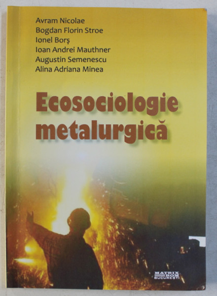 ECOSOCIOLOGIE METALURGICA de AVRAM NICOLAE ...ALINA ADRIANA MINEA , 2012 , DEDICATIE*